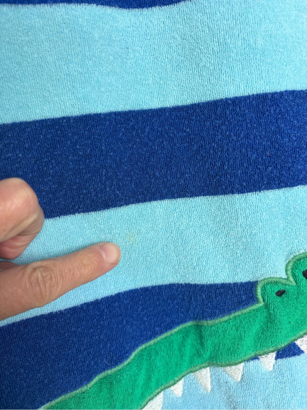 Mini Boden Blue Quartz Croc Towelling Throw On Swim Cover Up Size 5-6yrs - Picture 3 of 7
